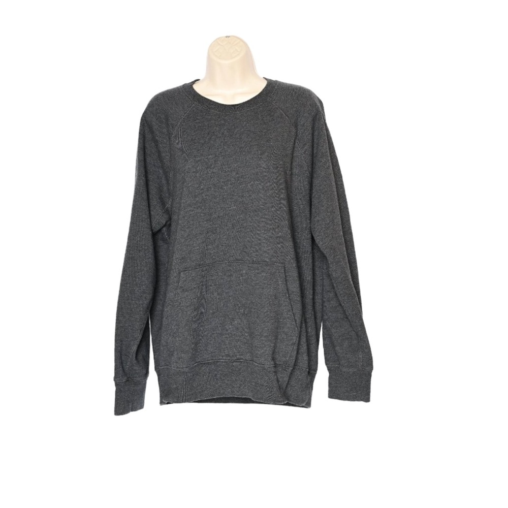 J.CREW Gray Long Sleeve Crew Sweatshirt with Front Pocket Size L - Picture 10 of 12